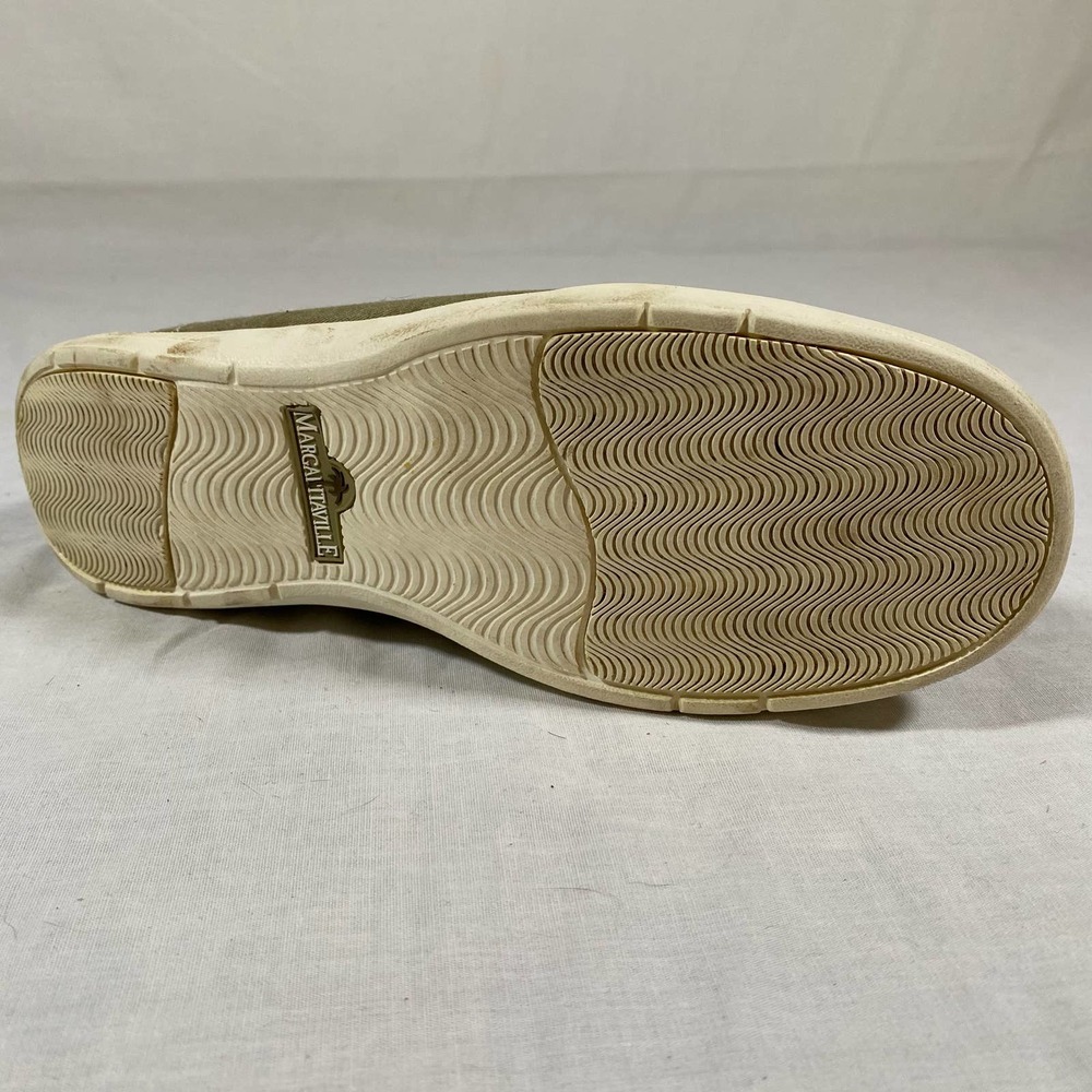 Margaritaville Soles Of The Tropics Womens 8 Canvas Boat Shoes Olive Army Green - Picture 8 of 10